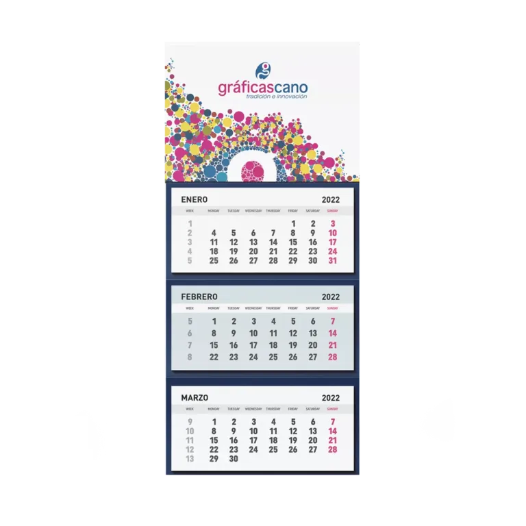 Calendario Tríptico