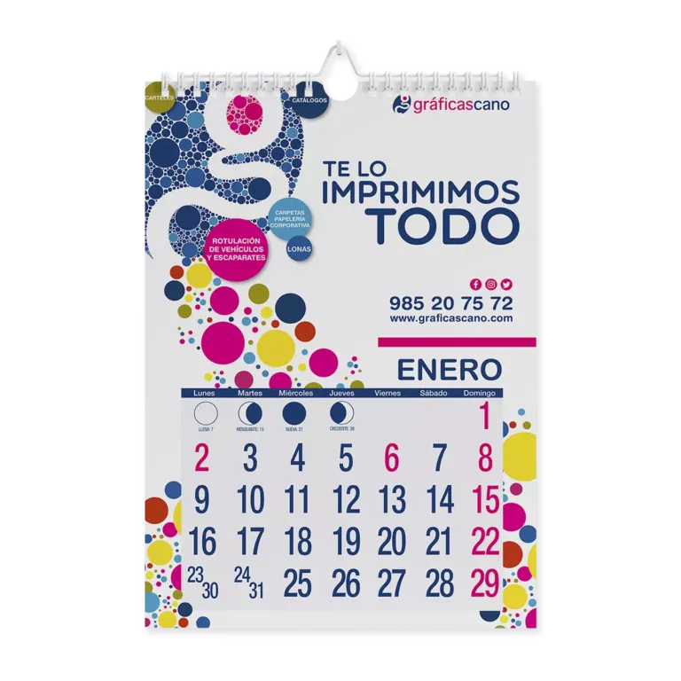 Calendario con wire-o